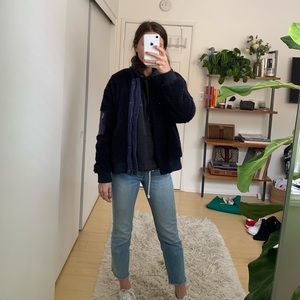Purple Free People Bomber Jacket